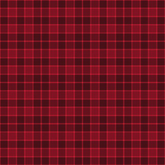 Red Plaid Seamless Pattern - Colorful and bright plaid repeating pattern design