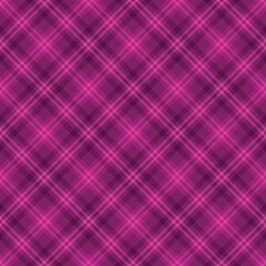Fuchsia Plaid Seamless Pattern - Colorful and bright plaid repeating pattern design