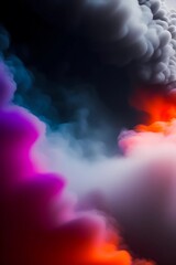 Obraz na płótnie Canvas Dramatic smoke and fog in contrasting vivid colors.Vivid and intense abstract background or wallpaper, 8k , generative ai 