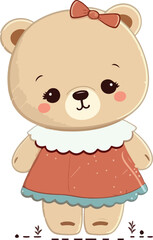 little girl with a teddy bear