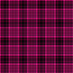 Magenta Plaid Seamless Pattern - Colorful and bright plaid repeating pattern design - 576870301