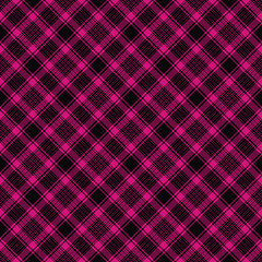 Magenta Plaid Seamless Pattern - Colorful and bright plaid repeating pattern design