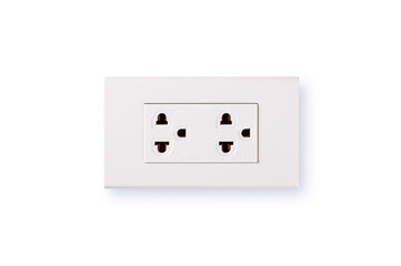 Electrical outlet isolated on white background.