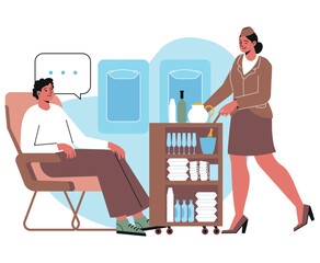 Tourist or airplane passenger concept