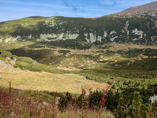 Summer view of Rila mountain at Yastrebets area, Bulgaria