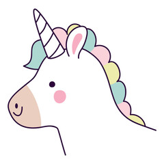 unicorn face illustration