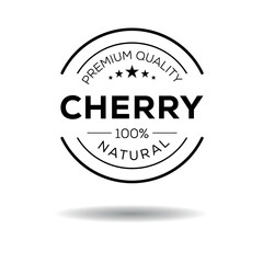 Creative (Cherry), Cherry label, vector illustration.