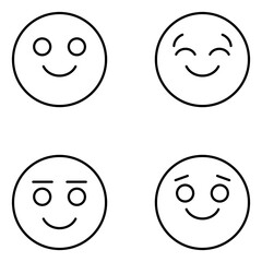 Facial Expression Vector Line Icons