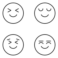 Facial Expression Vector Line Icons