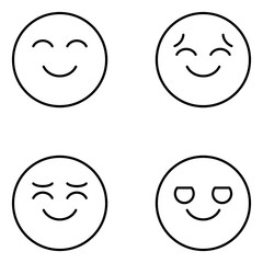 Facial Expression Vector Line Icons