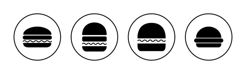 Burger icon vector for web and mobile app. burger sign and symbol. hamburger