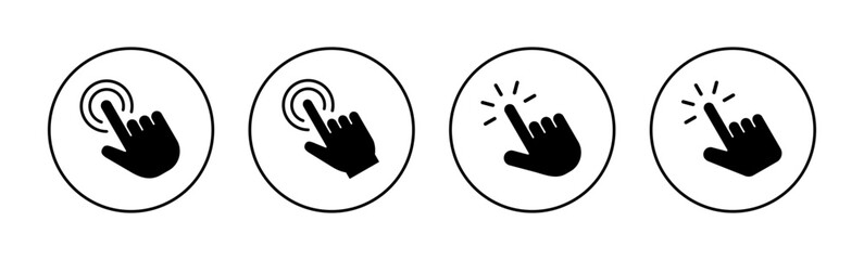 Hand click icon vector for web and mobile app. pointer sign and symbol. hand cursor icon