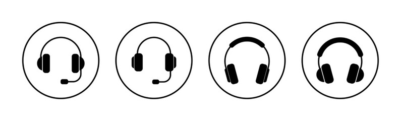 Headphone icon vector for web and mobile app. headphone sign and symbol