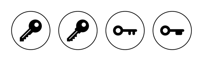 Key icon vector for web and mobile app. Key sign and symbol.