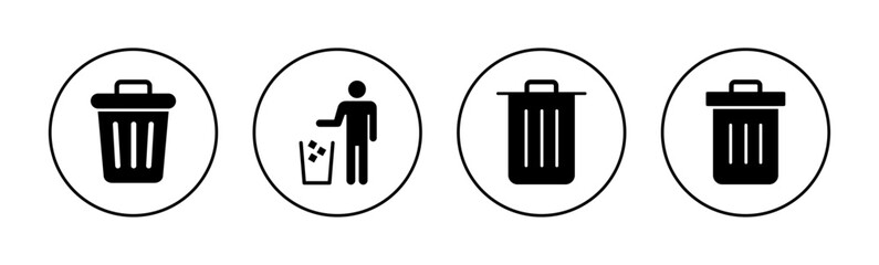 Trash icon vector for web and mobile app. trash can icon. delete sign and symbol.