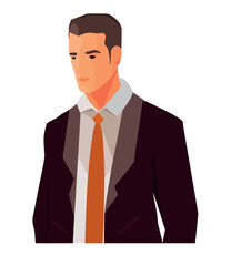 business man wearing elegant suit