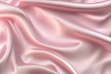 Light rose silk fabric background. Generated AI.