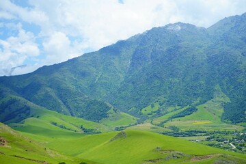 Fototapeta premium Paisaje de Tafi del Valle, Tucuman, Argentina, montañas.