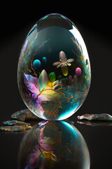 Glass Easter Egg Generative AI