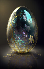 Glass Easter Egg Generative AI