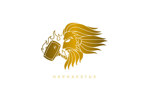 GOD OF FIRE, HEPHAESTUS LOGO