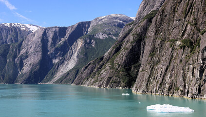 Walls of the Tracy Arm Fjord in Alaska