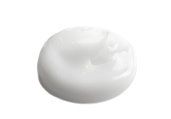 Sample of facial cream on white background