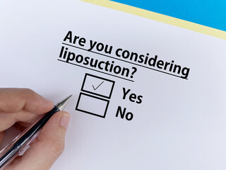 Questionnaire about cosmetic surgery