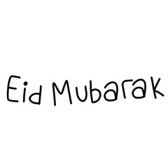 Happy Eid Mubarak Vector Letters