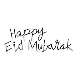 Happy Eid Mubarak Vector Letters