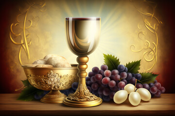 Holy communion background, generative ai