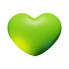 3d rendering green colour balloon sign icon