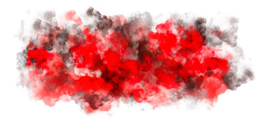 black white red explosion cloud element