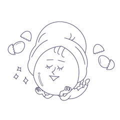 スキンケアをする人