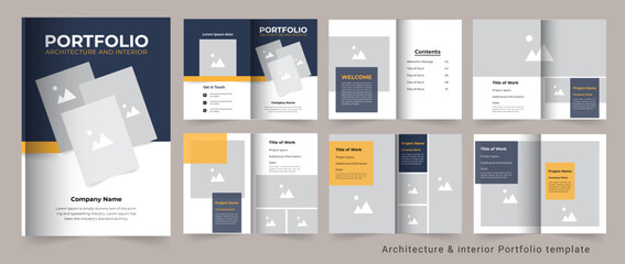 Portfolio design or architecture portfolio or interior portfolio or real estate portfolio