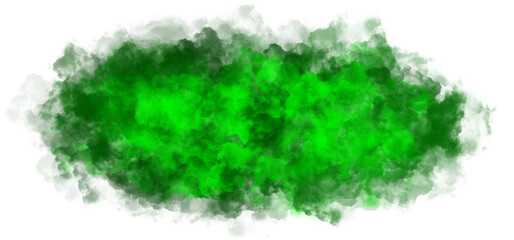 green paint splashes on transparent background