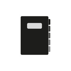 Notebook bookmarks icon in linear style. Document symbol. Vector illustration.