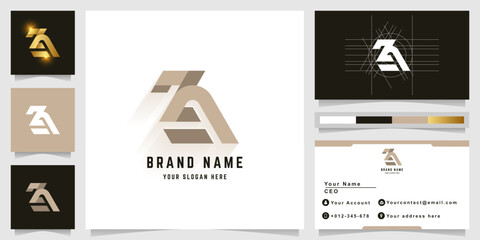 Fototapeta premium Letter ZA or ZAe monogram logo