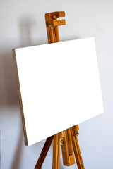 An empty subframe on an easel with a place to insert an image