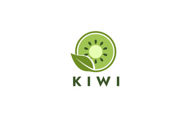 Kiwi Fruit Logo Vector Illustration