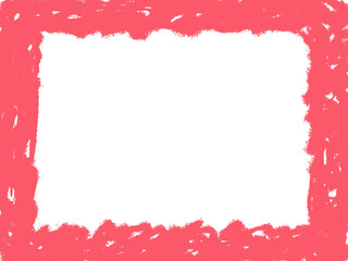 クレヨンフレーム＿レッド