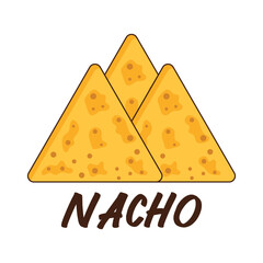 Mexican nachos food cartoon vector illustration