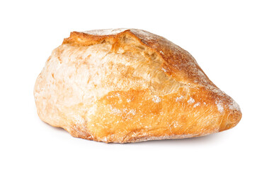 Fresh loaf of bread isolated on white background