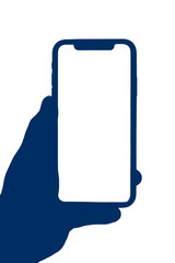 hand holding a phone