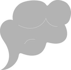 Smoke vector Isolated with background.