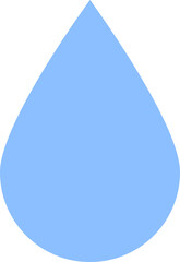 Fresh rain water droplet flat icon, PNG illustration