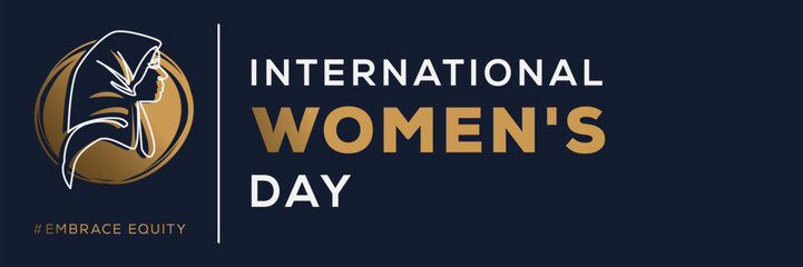 Fototapeta premium International Women's Day, held on 8 March, Embrace Equity.