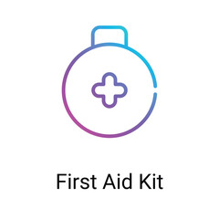 First aid kit icons design stock illustration.