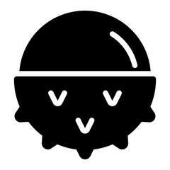 Lychee glyph icon
