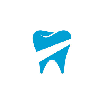 logo design Tooth shape symbol vector icon unique